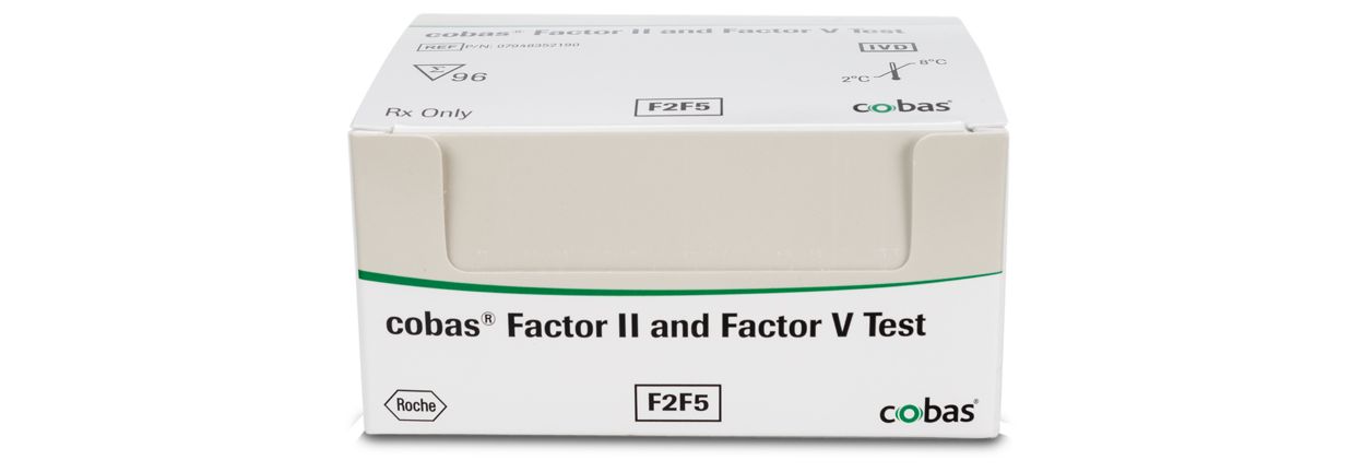 Prueba cobas®️ de factor II y factor V.