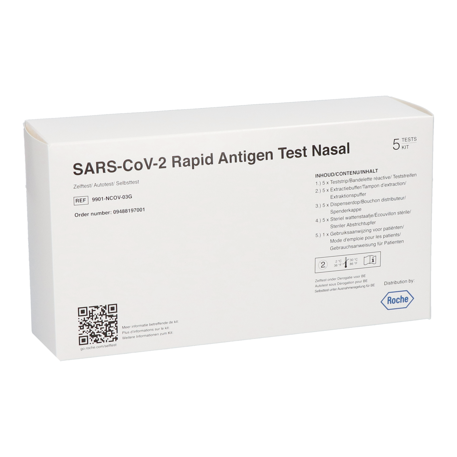 Sars-cov2 rapid antigen nasal test 5 kits