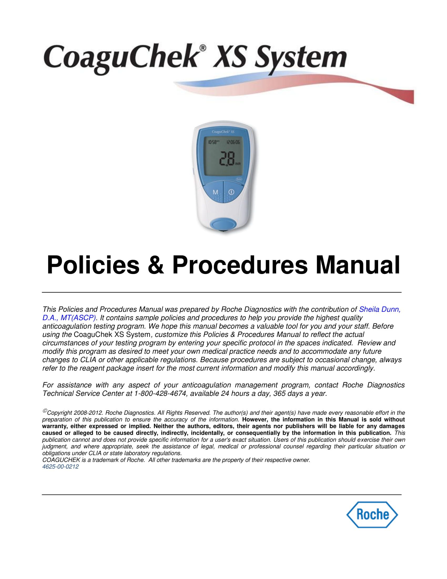 CoaguChek XS Policy Procedure Manual